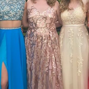 Rose-Gold Prom Dress